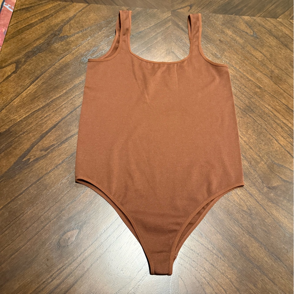 Brown tank top bodysuit